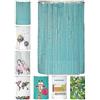 arteneur® - Tenda da doccia antimuffa, 120 x 200 cm, materiale riciclato Öko-Tex Standard 100, orlo zavorrato, non trasparente, impermeabile, lavabile, con 8 anelli ed e-book, motivo: legno turchese