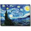 Giallobus - Quadro - Vincent Van Gogh - Notte stellata - Tela Canvas Telaio Premium Alto Spessore - 100x70 - Pronto da appendere - Quadri moderni per la casa