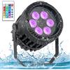 PUZILOZA 6 x 3W IP67 Impermeabile LED Par, RGBW 4 in 1 LED Luce Palco con Telecomando Luci da Discoteca Festa, per Prestazione all'Aperto, Prati, Feste, Bar, Palchi, Spettacoli di Festival