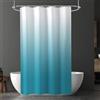 URAQT Tende Doccia Anti-Muffa in Poliestere, Tenda Doccia Lavabile con Anelli, Tenda Vasca da Bagno 120cmx200cm, Impermeabile e Facile da Pulire(Blu Lago Sfumato)