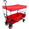 Fuxtec Carrello pieghevole City Bollerwagen FUXTEC - spiaggia - da giardino - trasporto bambini - qualsiasi terreno - tettuccio rimovibile - asta di trazione - 4 ruote - borsa posteriore - copertura - CT350