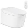 GROHE Sensia Shower toilet WC con funzione bidet integrata, include telecomando con supporto a parete, set di allacciamento idrico per cassetta di sciacquo, 36507SH0