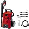 Einhell TC-HP Idropulitrice (tensione 220-240V, potenza 1500W, pressione 130 bar, portata 390L/h, incl. tubo flessibile ad alta pressione, pistola, lancia, ugelli, spazzola, serbatoio per detergente)