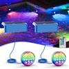 Quntis Luci Solari a Immersione IP68 Impermeabili per Piscina con Telecomando, LED RGBCW Subacquee Magnetiche per Esterno Laghetto Festa 2 Pezzi