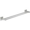 GROHE QUICKFIX Start Cube, Portasciugamani doppio, Installazione a vite, 600mm, Super Steel, 41104DC0