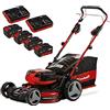 Einhell Professional Tosaerba a batteria GP-CM 36/47 S HW Li Kit Power X-Change (36 V, 47 cm larghezza di taglio, 700 m², trazione semovente, Brushless, funzione mulching incl. 4x 4,0 Ah batteries, 2x