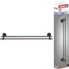 tesa MOON Portasciugamani doppio in grafite spazzolata - Portasciugamani adesivo a 2 barre - in metallo rivestito in PVD - non richiede foratura, soluzione adesiva incl. - 112 mm x 640 mm x 50 mm