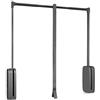 Emuca - Appendiabiti per armadio Sling, 830-1150mm, Titanio, Acciaio e Tecnoplastica.
