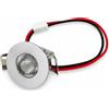 Generico Mini Faretto LED da Incasso 1,2W, Bianco Neutro 22°, IP54, Alluminio Opaco Ø36mm, 350mA, Prodotto in Germania, Spot per Soffitto/Parete