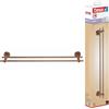 tesa MOON Portasciugamani doppio in bronzo spazzolato - Portasciugamani adesivo a 2 barre - in metallo rivestito in PVD - non richiede foratura, soluzione adesiva inclusa - 112 mm x 640 mm x 50 mm