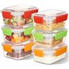 AiQInu Set da 6 Contenitori Ermetici per Alimenti 750ml, a Chiusura Ermetica e Impilabili - Senza BPA, Lavabili in Lavastoviglie, per Microonde e Congelatore, per Meal Prep e Conservazione Cibi