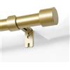 Joydeco Set di aste per tende dorate regolabili, 76-114 cm, con tappo in alluminio, per doccia, camera da letto, soggiorno (oro, 76-114 cm)