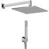 Ideal Standard - Idealrain, Minikit accessori doccia, Set quadrato per doccia, Cromato