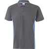 VELILLA - Polo bicolore manica corta 180 gr/m2 105504 uomo, Grigio e Celeste, XL