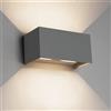 Klighten lampade da parete 24W Esterno/Interno Moderno, lampada da esterno Bianco Caldo 4000K Applique da Parete, IP65 Impermeabile, Angolo del Fascio Regolabile Applique(Grigio scuro)