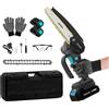 Cecotec Motosega Elettrica a Batteria 6" 21V MontanaForce 6000 Hand. 700W, Velocità 24500rpm, Ingrassatore a Bottone, Include 2 Batterie Nexus, Valigetta, Catena di Ricambio e Accessori