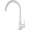GRIFEMA GRIFERÍA DE COCINA-G4001W Rubinetto per Cucina Bianco, Miscelatore Monocomando per Lavello con Beccuccio Girevole a 360 ° (G3/8 Pollici), Ottone/Cromato
