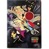 Giallobus - Quadro - Vassily Kandinsky - Accompagnamento nero - Tela Canvas Telaio Standard - 35L x 50l cm - Pronto da appendere - Quadri moderni per la casa