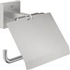 GROHE QUICKFIX Start Cube, Porta carta igienica con coperchio, Super Steel, 41102DC0