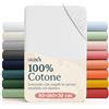 Laleni Lenzuolo Jersey 80x160 cm per Lettino 1 Pezza - Certificato OEKO-TEX - Lenzuolo per Moseskorb 100% Cotone - Lenzuolo per Lettino - Biancheria Letto Bambino Bianco