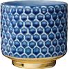 Bloomingville Vaso da fiori decorativo per interni, stile retrò creativo, S (10 cm ø), blu, ceramica