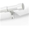 Joydeco Set di aste per tende bianche regolabili, 76-365 cm, asta decorativa con tappo in alluminio, per doccia, camera da letto, soggiorno DEY2A