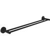 GROHE Quickfix Start, Porta Asciugamani Doppio Metallo, Fissaggio Nascosto, Viti e Tasselli Inclusi, Facile da Montare, Misura 654 mm, Nero Opaco, 412032430