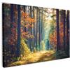 MuchoWow© Quadro Moderno Soggiorno 30x20 cm Decorazioni Da Parete Quadri Su Tela Da Salotto Grandi Foto Con Cornice Stampe Su Tela Camera Da Letto CasaForesta - Sole - Natura - Autunno