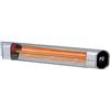 Blumfeldt Dark Wave - Riscaldatore Esterni, Radiatore, Stufa Elettrica da Esterno, 2000 W, Tubo in Carbonio Placcato Oro, 9 Livelli Calore, Timer 24 H, IP65, Touch, Display LED, Argento, a Parete