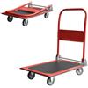 KOMBO - Carrello con ruote Portatutto Pieghevole con Pianale in Acciaio e Paraspigoli in PVC - Carrello portapacchi Portata 150 kg, Maniglione Ribaltabile, Ideale per Trasporto Pacchi e Magazzino