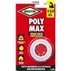 Bostik Poly Max Biadesivo High Tack Express bianco super potente tiene fino a 150 kg a rotolo
