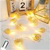 A.bigwhale Luci Stringa LED, Lucine Led Decorative a USB, 20 LED Catene luminose Cuore, Decorazioni Natalizie, Catena luminoses per Interni Feste, Matrimoni, Camere, San Valentino