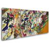 Giallobus - Quadri Grande formato XXL - Vassily Kandinsky - Arte astratta - Composizione n. 7 - Tela canvas - 218x100cm | 3pcs. x 70x100cm - Pronto da appendere - Quadri moderni per la casa