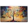 Giallobus - Quadro - 09 - Albero della vita con vortici - Tela Canvas Telaio Standard - 100x60 - Pronto da appendere - Quadri moderni per la casa