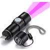 DARKBEAM Torcia UV 395nm USB Ricaricabile LED, Lampada di Wood Portatile, Luce Nera Ultravioletta Blacklight Mini, Animali Urina Cane/Gatto Smacchiatore Rivelatore, Resina indurita