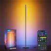 Govee Lampade da Terra LED RGBIC, Piantana Lampada da Terra Funziona con Alexa, Matter, APP, 16 Milioni di Colori Musica Sincronizzazione a Luce Calda per Soggiorno, Camera da Letto, Ufficio, Nero