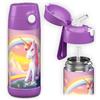 JARLSON® Borraccia Termica Bambini 350ml CHARLI [CON CANNUCCIA] - Bottiglia Acciaio Inox - Termos per Bambini e Bambine - Mantiene Freddo - Senza BPA - Ideale per Scuola, Sport e Viaggi (Unicorno 2.0)