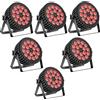 DELIBANG 6Pcs Faretto Par LED 200 W Luci de Palcoscenico,RGBW 18 LED luci led discoteca luci stroboscopiche DMX512 8CH Controllo Alloggiamento in Alluminio Auto/Voice/per Club Bar Wedding luci festa