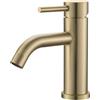 Ibergrif M11003Y Rubinetto Bagno Classico, Miscelatore Monocomando Lavabo, Rubinetto Lavabo per Acqua Calda e Fredda, Acciaio Inossidabile, Oro