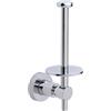 tesa Loxx Portarotolo di Scorta per WC - Porta carta igienica adesivo in metallo inox cromato lucido - senza forature - Rimovibile senza lasciare traccia - 185 mm x 65 mm x 92 mm