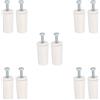 Amig - Fermo per Tapparella Avvolgibile Set da 10 Pezzi - Ammortizzatore con Vite M5 Antiruggine e Rondella Esterna, Resistente agli Agenti Atmosferici - Lunghezza 40 mm - Plastica e Acciaio - Bianco