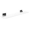 GROHE Ripiano in vetro GROHE Start Cube QuickFix con supporti nero opaco (vetro e metallo, montaggio a parete, fissaggio nascosto, viti e tasselli inclusi), misura 530 mm, colla rapida, 411092430