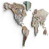 Giallobus - MAPPA DEL MONDO - DECORAZIONE DA PARETE IN LEGNO MDF (MDF Vie della seta, 190L x 105l cm)