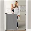 Momcozy Cancelletto per Bambini Estensibile, 0-140 cm Cancello per Bambini, Silenzioso e Operazione con una sola mano, Cancelletto di Sicurezza Retraibile per Scale/Interni/Esterni/Corrido, Grigio