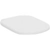 Ideal Standard - Tesi, Copriwater avvolgente a chiusura rallentata, Copri wc con cerniere in acciaio inox, Bianco