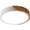 Schindora Plafoniera LED 24W Bianco Caldo 3000K 1600LM,Plafoniere LED Moderne Rotonde in Legno per Interni Ø30cm per Salotto Soggiorno Cucina Sala da Pranzo Corridoio Home Office