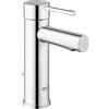 GROHE Essence Es Rubinetto Miscelatore Monocomando per Lavabo A Risparmio Energetico, Ecojoy, Con Scarico a Saltarello, Bocca Fissa, Cromo, 23379001