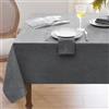 Softalker Tovaglia da Esterno Antimacchia 100x140 cm in finto lino Tovaglie rettangolare per 2-4 posti Tovaglia decorativa per Feste,Compleanno,Picnic,Hotel,Cucina Sala da Pranzo,1 Pezzo,Grigio