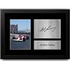 HWC Trading FR A4 Ayrton Senna Formula 1 Regali Stampati Autografo Firmato Immagine Per F1 Formula 1 Corse Tifosi - A4 Framed