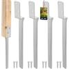 KOTARBAU® 4 x Ancoraggio Altalena - Acciaio Zincato - 50 cm - Argento - Fissaggio Altalena a Terra - Supporto per Pali in Legno - Ancoraggio a Terra - a per Giardino - Staffe Pali in Legno